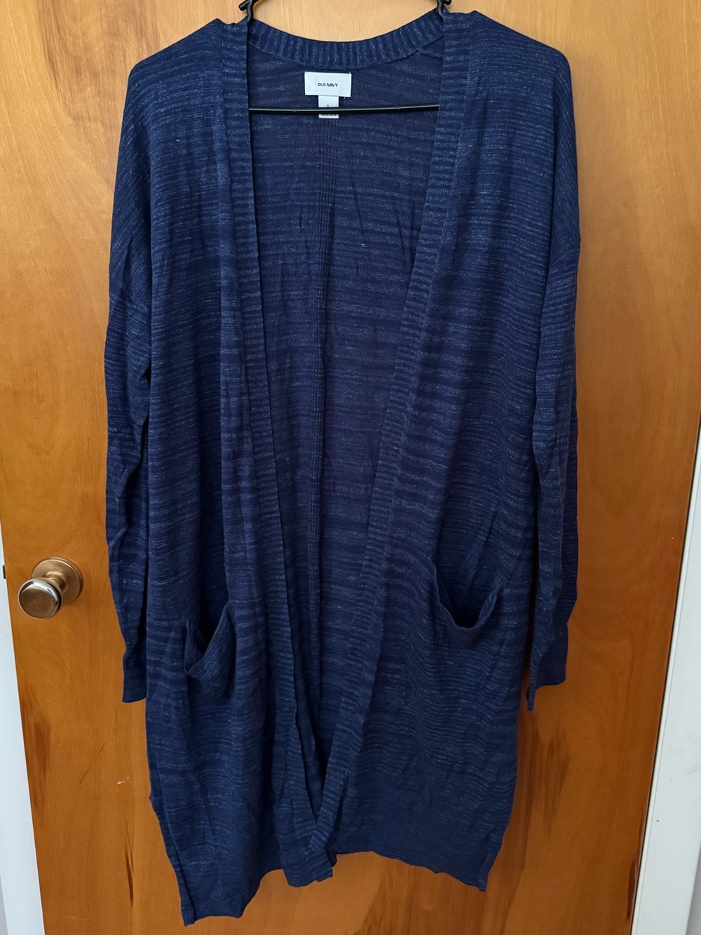 Old Navy Open Front Navy Blue Pocket Cardigan Sweater